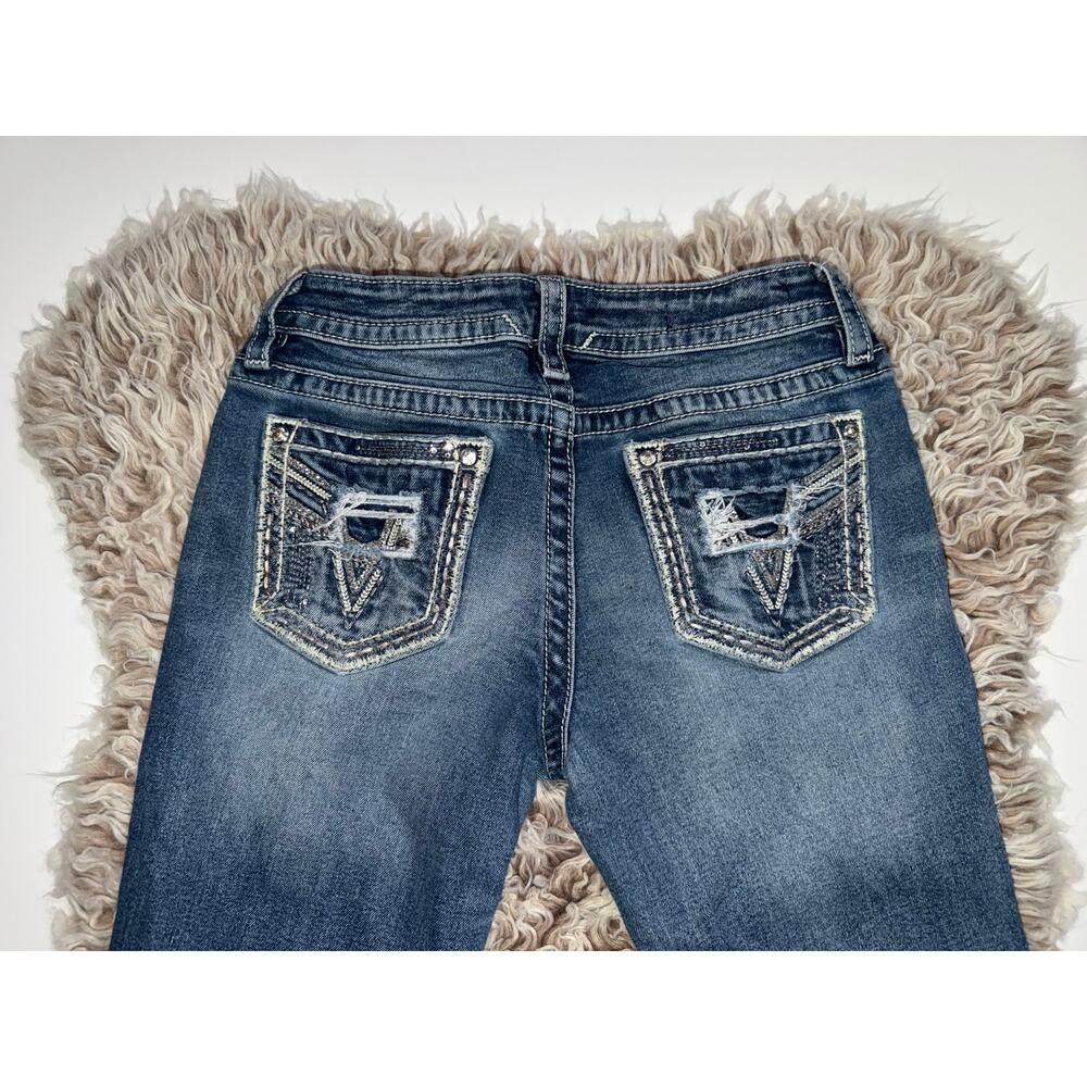Vigoss women’s heritage fit boot cut blue jeans - Picture 6 of 16